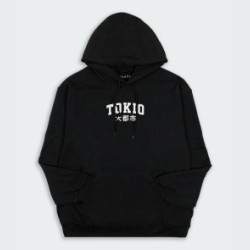 Buzo para hombre con capucha y estampado de TOKIO en color Negro