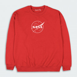 Buzo para hombre cuello redondo, con estampado de NASA en color Rojo