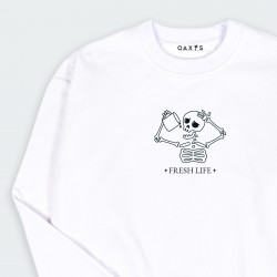 Buzo cuello redondo con estampado de ESQUELETO FRESH