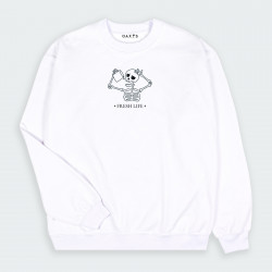 Buzo cuello redondo con estampado de ESQUELETO FRESH