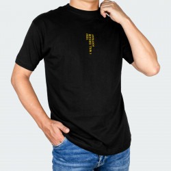 Camiseta para hombre cuello redondo, con estampado de YES en color Negro