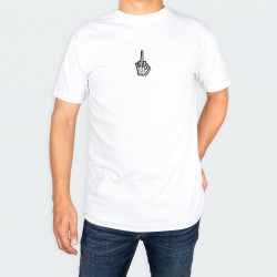 Camiseta para hombre cuello redondo con estampado de FOKIU en color Blanco