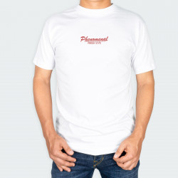 Camiseta para hombre cuello redondo, con estampado de LETRAS en color Blanco