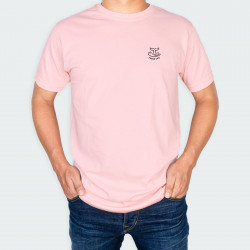 Camiseta para hombre cuello redondo con estampado de TIBURÓN en color Rosa
