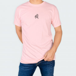Camiseta para hombre cuello redondo, con estampado de CORAZÓN en color Rosa