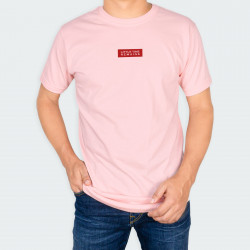 Camiseta para hombre cuello redondo, con estampado de LITTLE en color Rosa