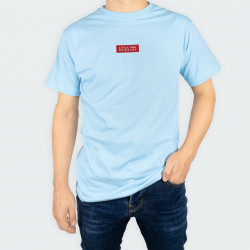 Camiseta para hombre cuello redondo, con estampado de LITTLE en color Azul