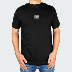 Camiseta para hombre cuello redondo con estampado de GAME OVER en color Negro