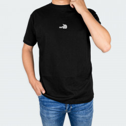 Camiseta cuello redondo con estampado de COCODRILO en color Negro