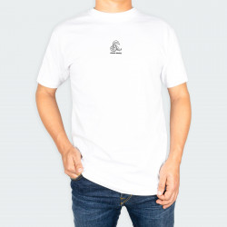 Camiseta para hombre cuello redondo con estampado de SNAKE en color Blanco
