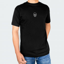 Camiseta para hombre cuello redondo con estampado de CALAVERA en color Negro