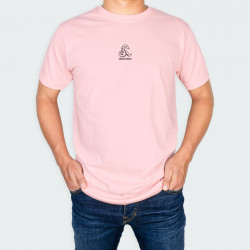 Camiseta para hombre cuello redondo con estampado de SNAKE en color Rosa