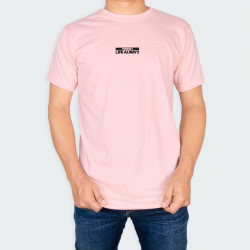 Camiseta para hombre cuello redondo con estampado de LIFE ALWAYS en color Rosa