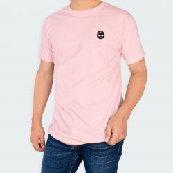 Camiseta para hombre cuello redondo con estampado de CALAVERA en color Rosa