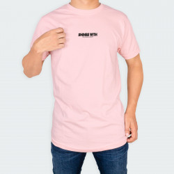 Camiseta para hombre cuello redondo con estampado de SHINES WITH en color Rosa