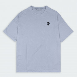Camiseta para hombre oversize con estampado de TIBURÓN en color Gris
