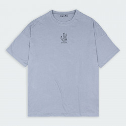 Camiseta para hombre oversize con estampado de CACTUS en color Gris