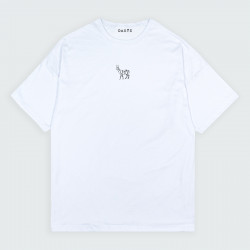 Camiseta para hombre oversize con estampado de CIERVO en color Blanco