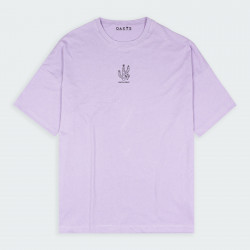 Camiseta para hombre oversize con estampado de CACTUS en color Lila