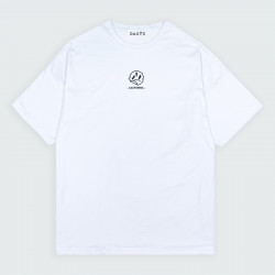 Camiseta para hombre oversize con estampado de CARITA DISTORSIONADA en color Blanco