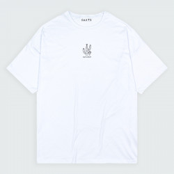 Camiseta para hombre oversize con estampado de CACTUS en color Blanco