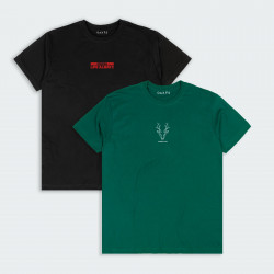Combo de 2 Camisetas Estampadas en color Negro y Verde