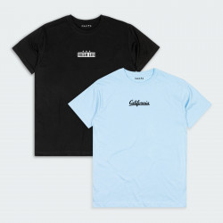 Combo de 2 Camisetas Estampadas en color Negro Y Azul