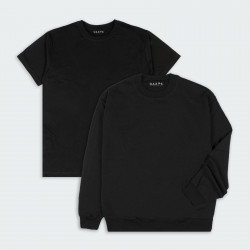Combo de Buzo y Camiseta básicas  en color Negro