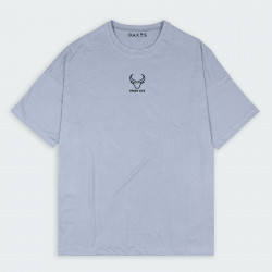 Camiseta oversize con estampado de BÚFALO en color Gris