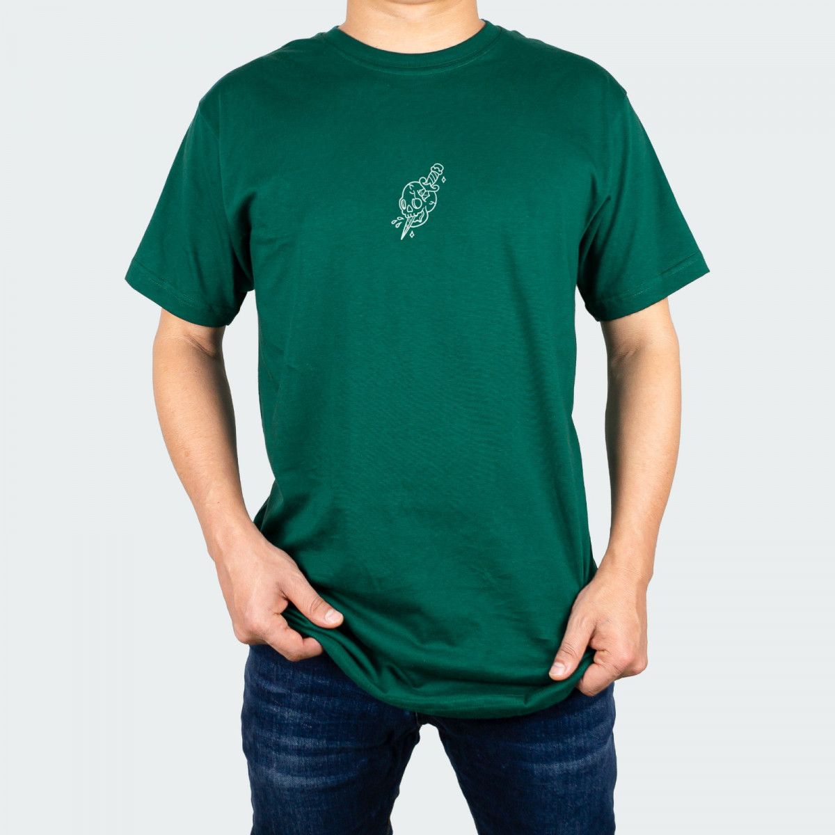 camiseta verde hombre