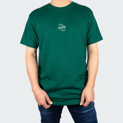 Camiseta para hombre cuello redondo, con estampado de ROSAS en color Verde