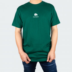 Camiseta para hombre cuello redondo con estampado de OSO en color Verde