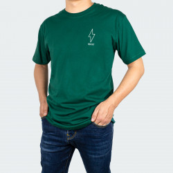Camiseta para hombre cuello redondo, con estampado de RAYO en color Verde