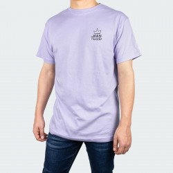 Camiseta para hombre cuello redondo con estampado de CORONA en color Lila