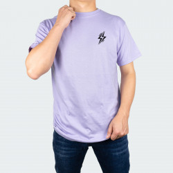 Camiseta para hombre cuello redondo con estampado de RAYO FRESH en color Lila