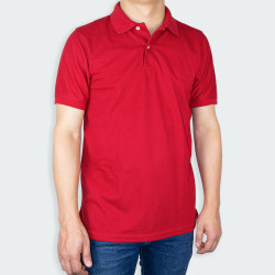 Camiseta tipo polo básica en color Rojo