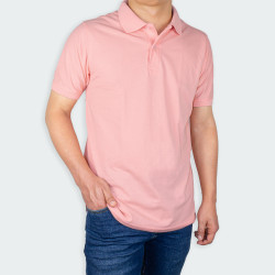 Camiseta tipo polo básica en color Rosa