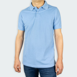 Camiseta tipo polo básica en color Azul