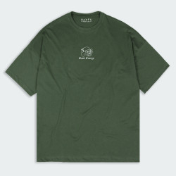 Camiseta oversize con estampado de CALAVERA ENERGY en color Verde