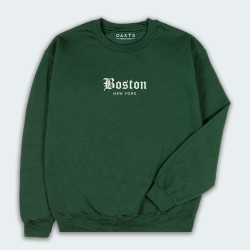 Buzo con estampado de BOSTON en color Verde