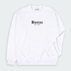 Buzo con estampado de BOSTON en color Blanco