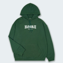 Buzo con capucha y estampado de HAWAII en color Verde