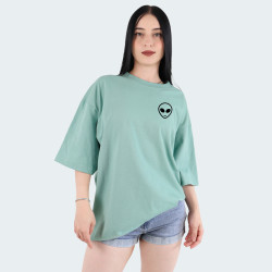 Camiseta oversize con estampado de ALIEN en color Verde Oliva