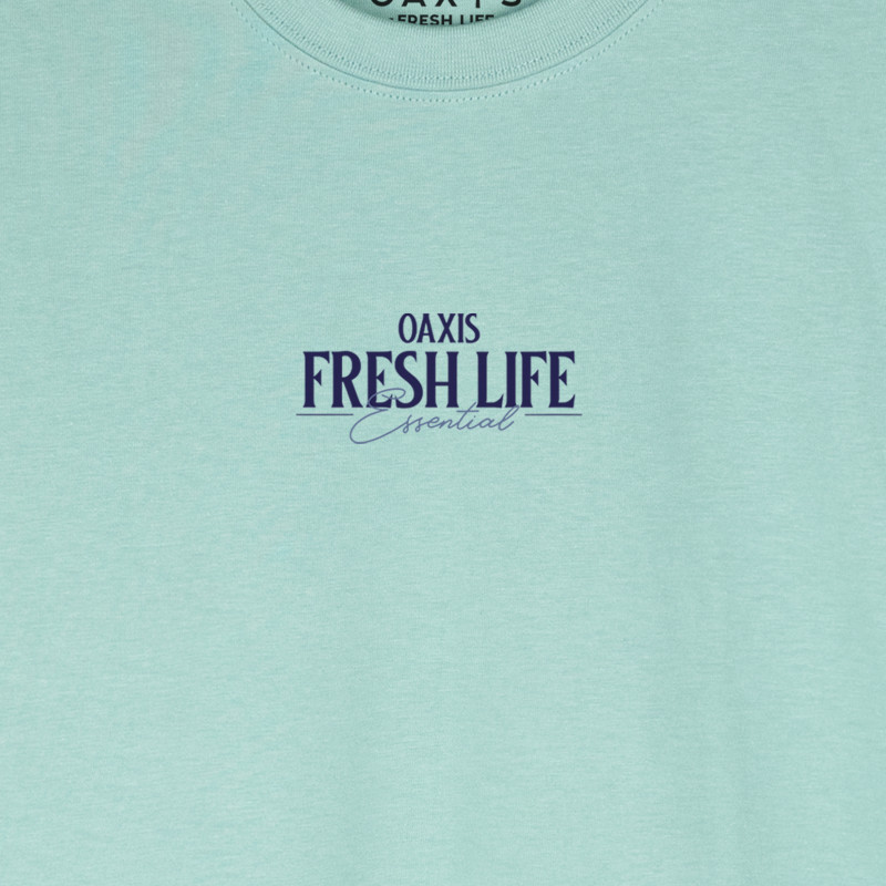 Camiseta para hombre con estampado de letras fresh