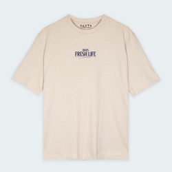Camiseta para hombre con estampado de letras fresh