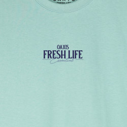 Camiseta para hombre con estampado de letras fresh