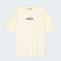 Camiseta para hombre con estampado de letras fresh