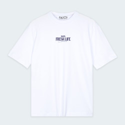 Camiseta para hombre con estampado de letras fresh