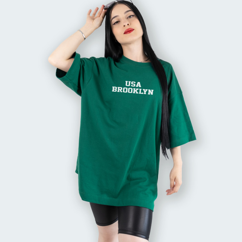Camiseta oversize con estampado de BROOKLYN