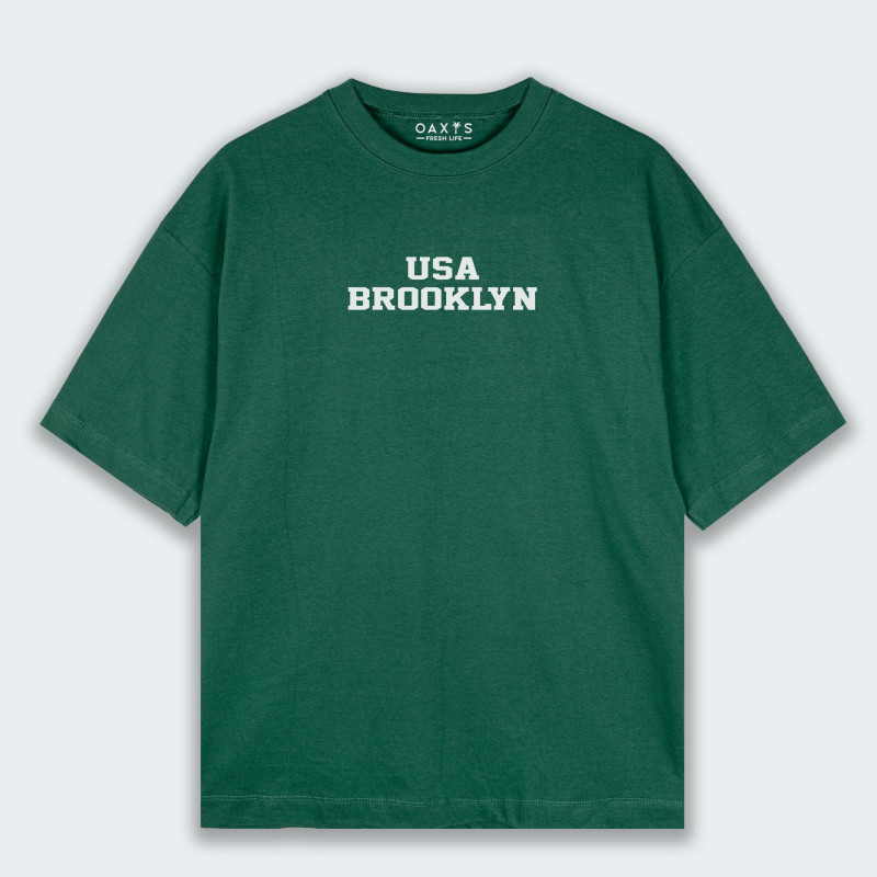 Camiseta oversize con estampado de BROOKLYN